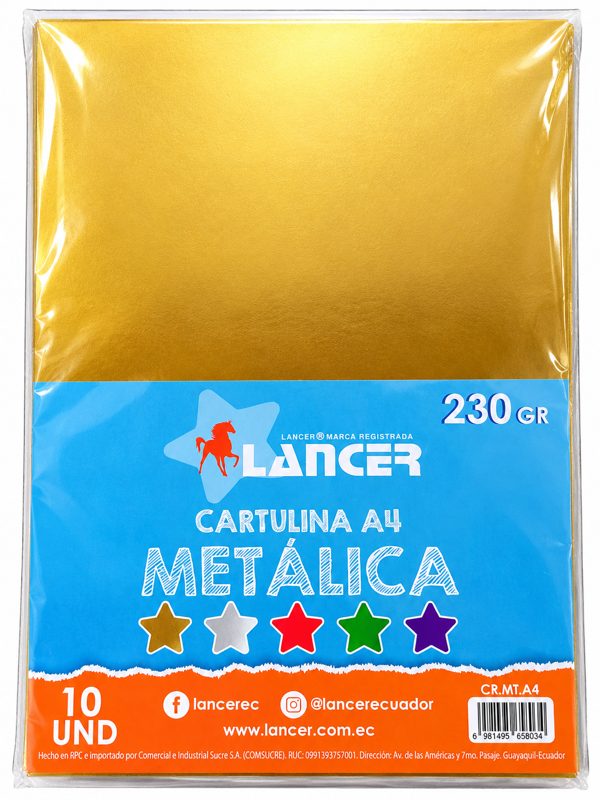 Cartulina metalizada A4