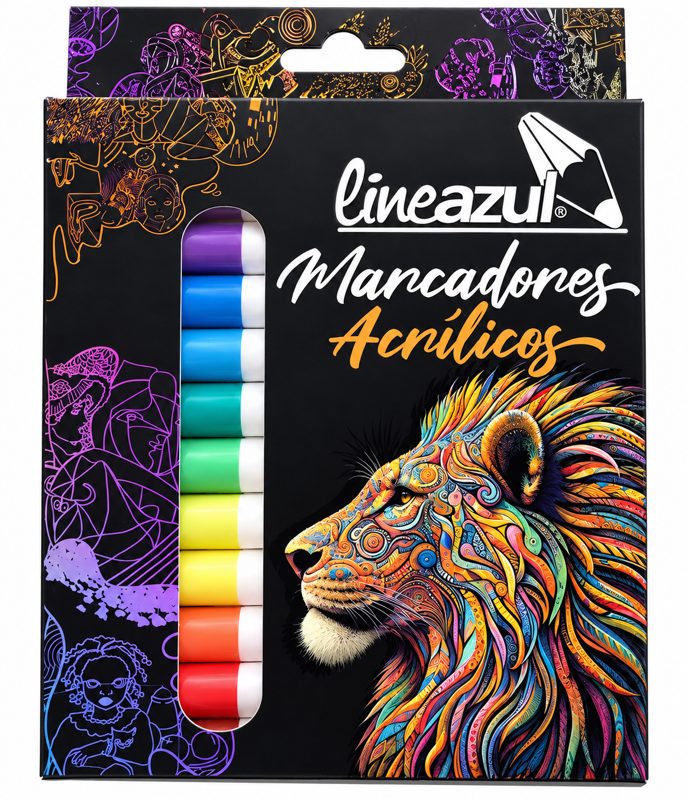 Marcador acrilico paquete