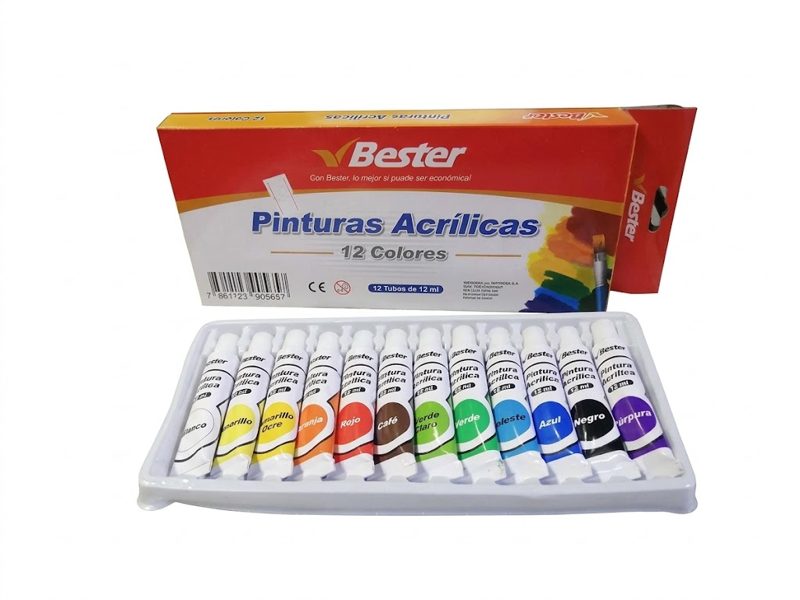 Pintura acrilica X12 surtido